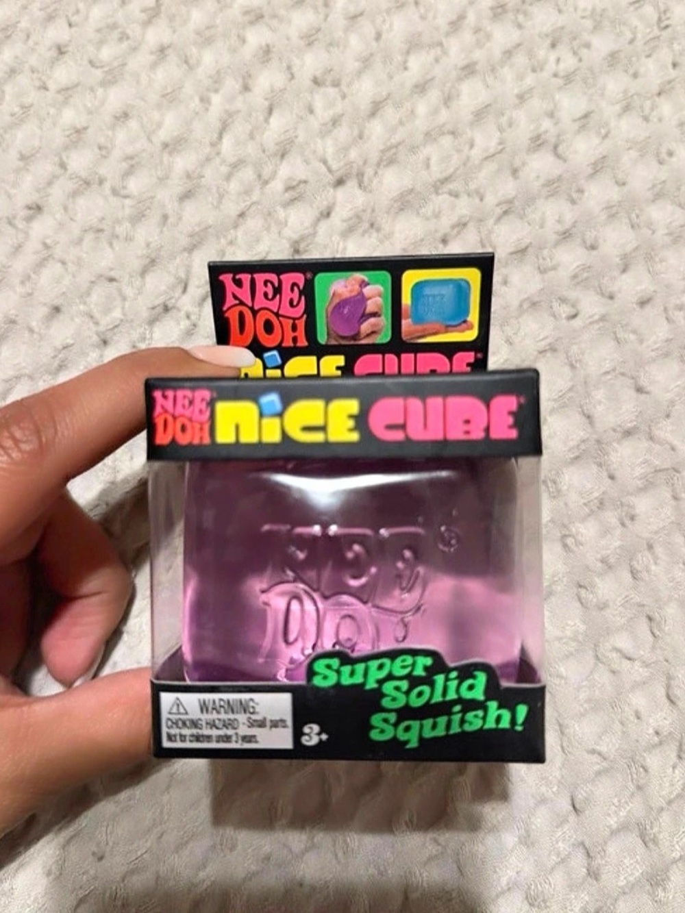 Schylling NeeDoh Nice Cube Purple Squish Toy